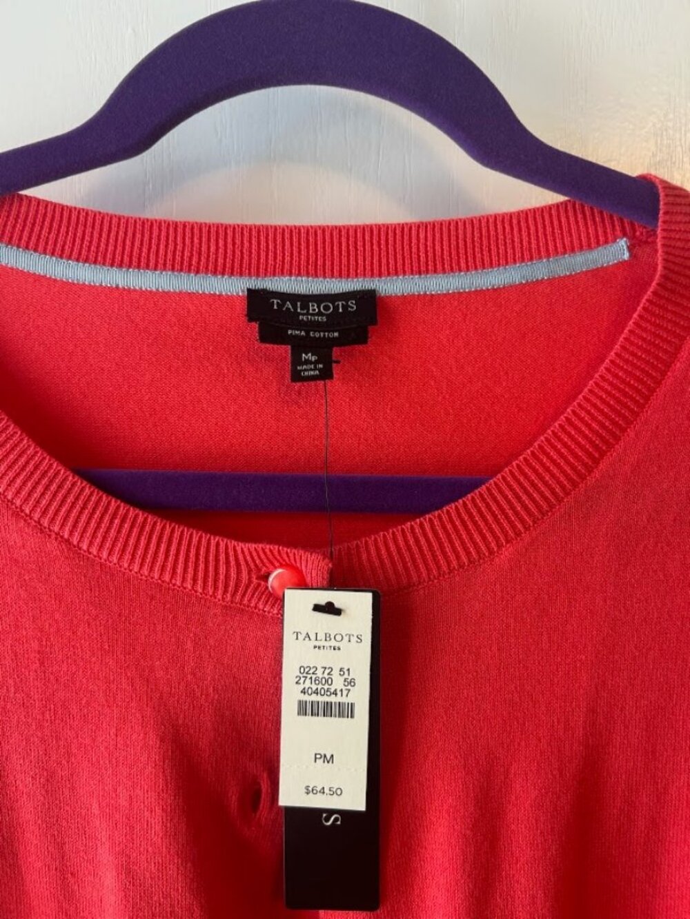 Talbots Red Cardigan, MP NWT